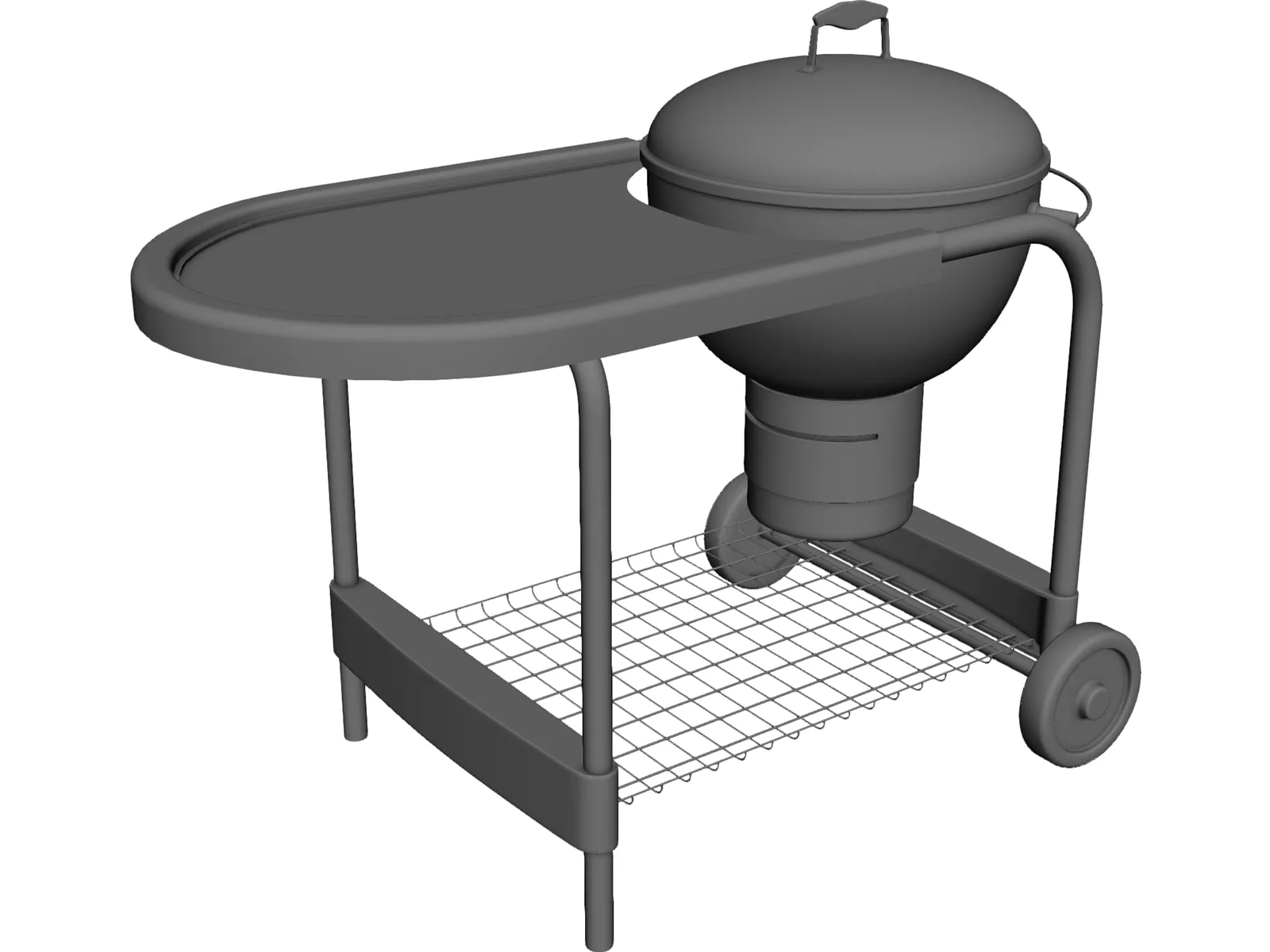 Deep Fryer BBQ Grill 3D Model main preview