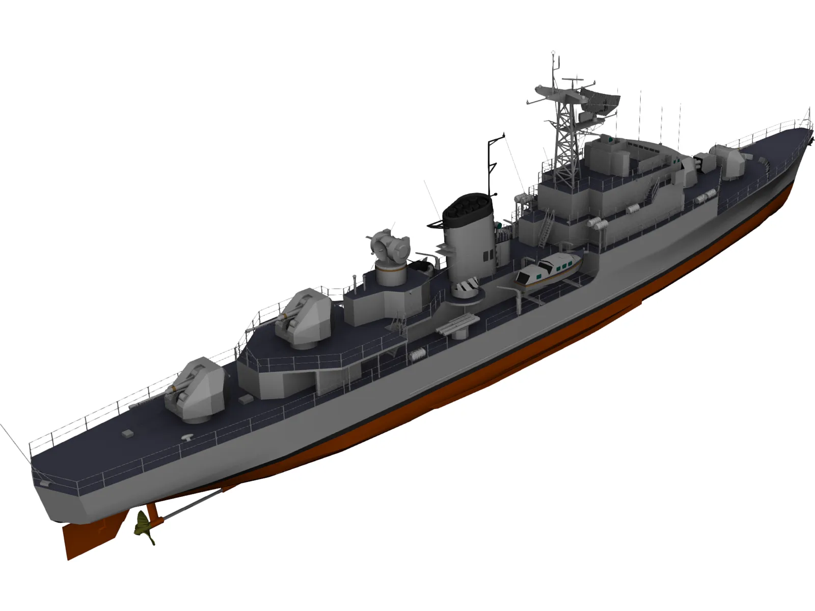 Commandant Riviere Frigate (1964) 3D Model main preview
