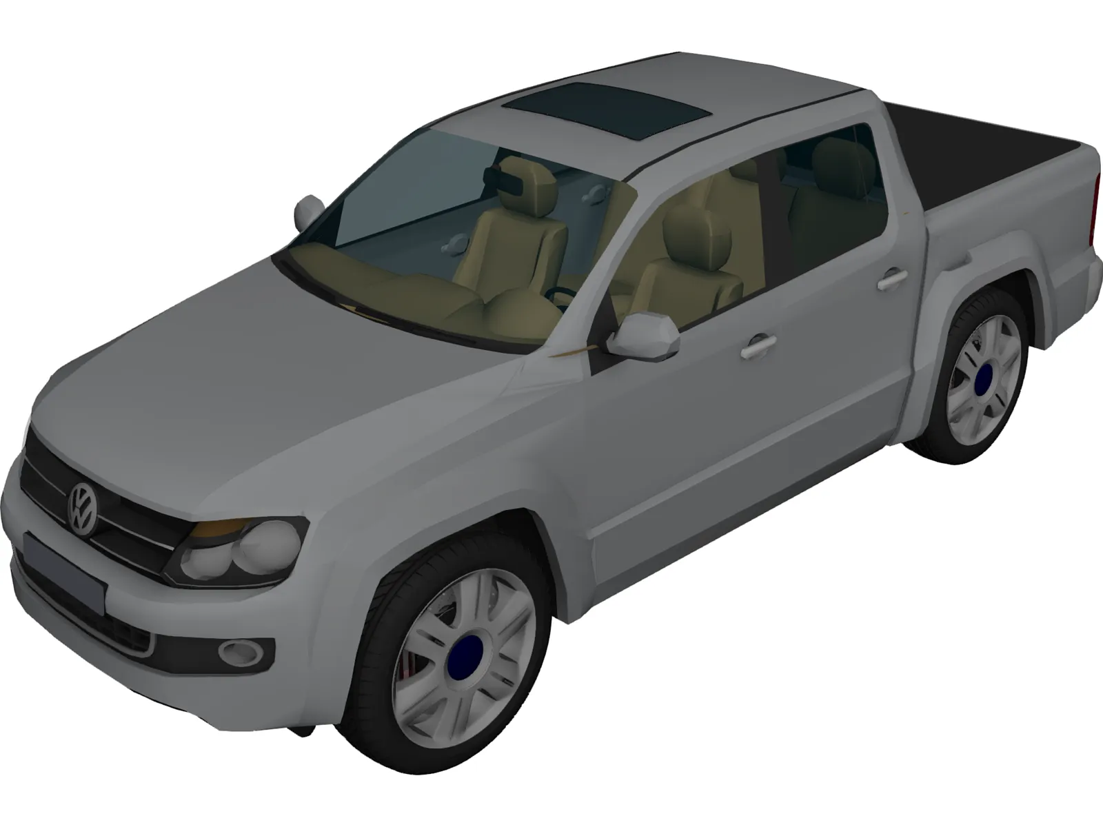 Volkswagen Amarok (2010) 3D Model main preview