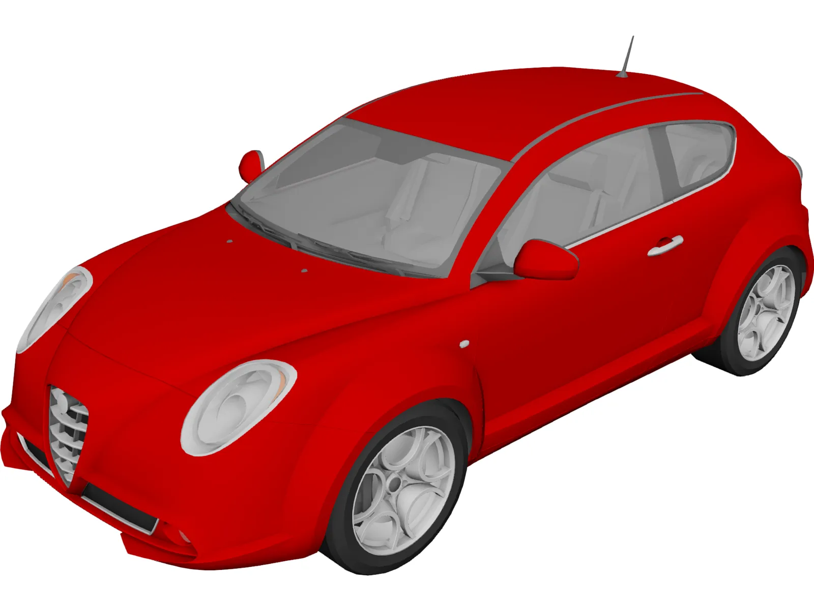 Alfa Romeo Mito 3D Model main preview