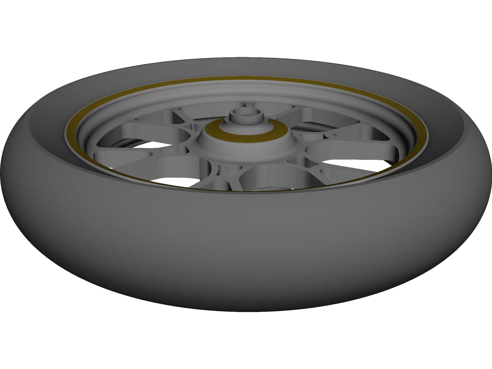 Wheel Motorcycle Front 16 Inch 3D Model main preview
