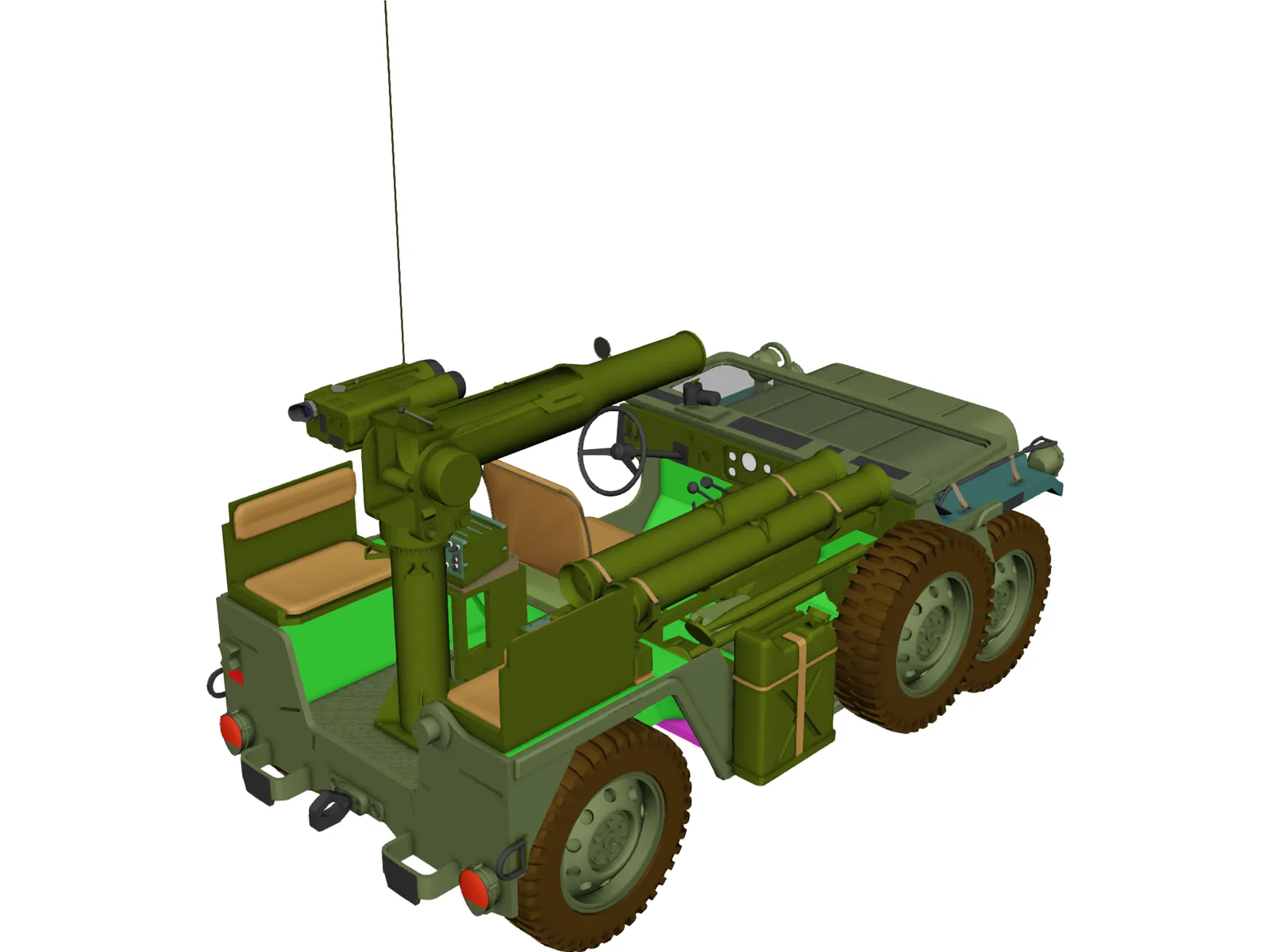 M151 A2 [+Tow Missile Launcher] 3D Model main preview