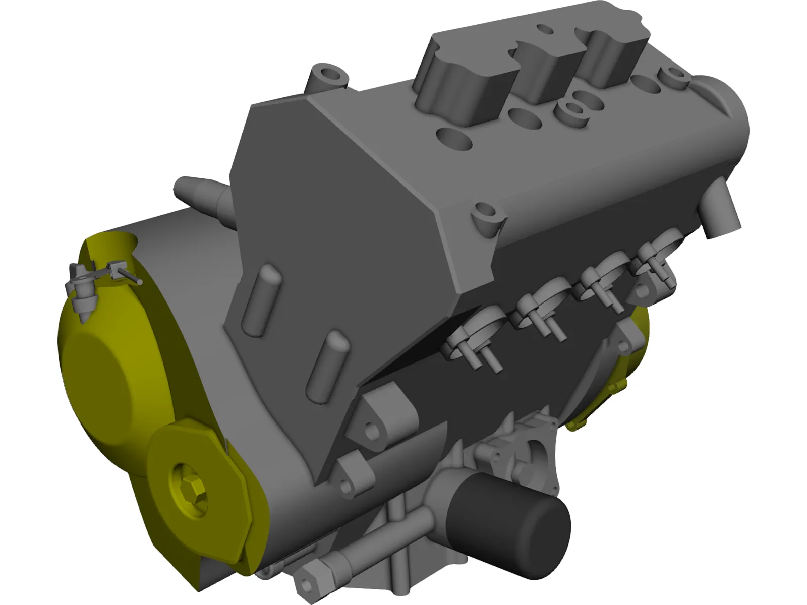 Honda CBR-600RR Engine (2005) 3D Model main preview