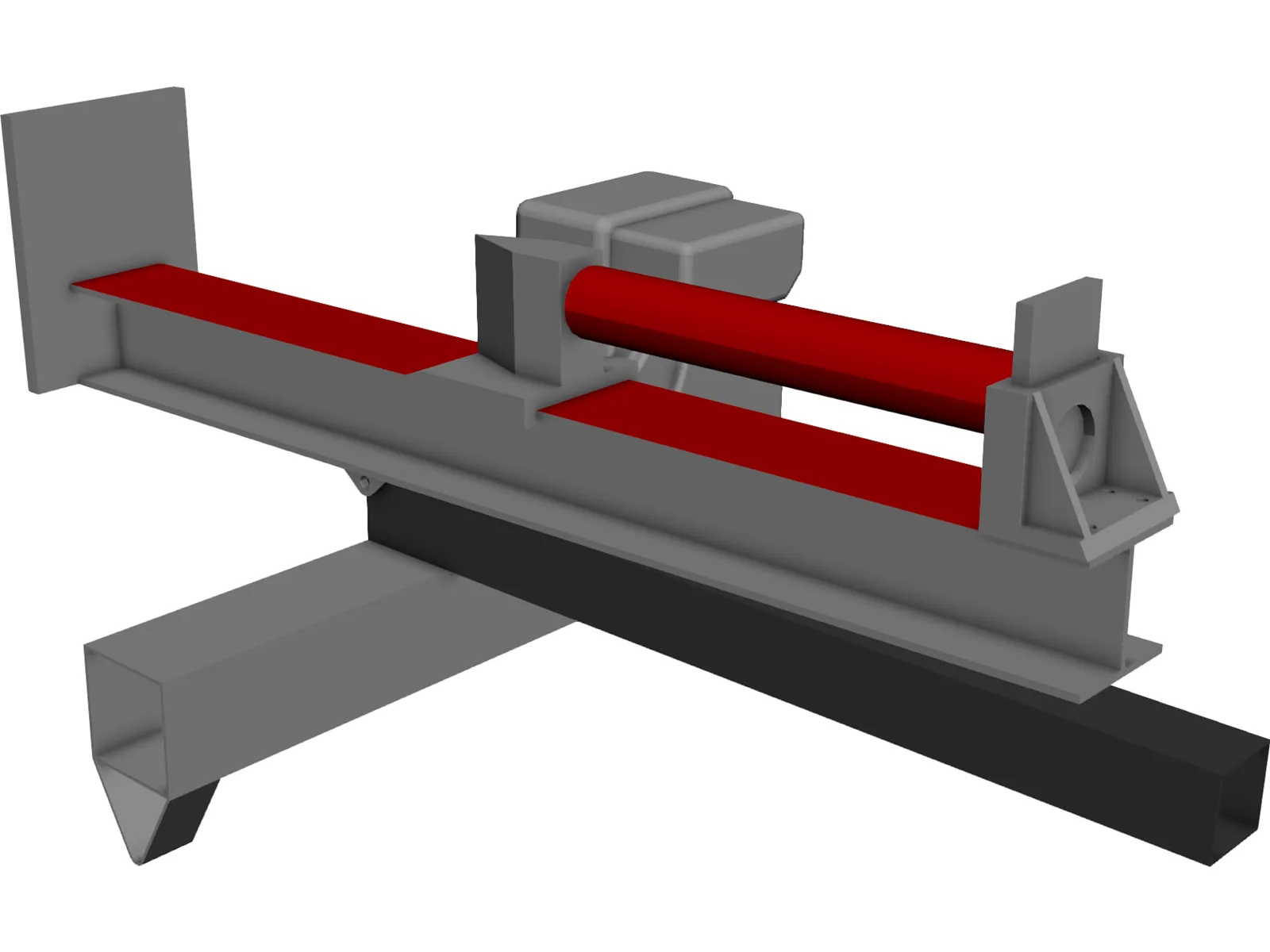 Horizontal/vertical log splitter 3D Model main preview