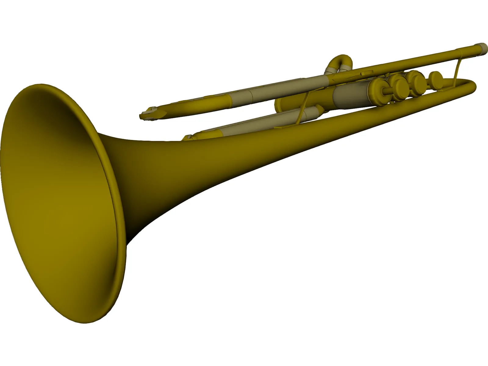 Trumpet 3D Model main preview
