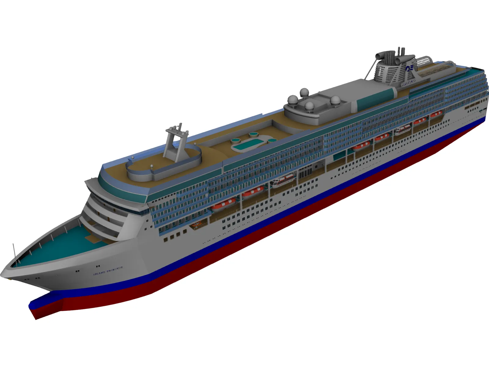 Island Princess 3D Model main preview