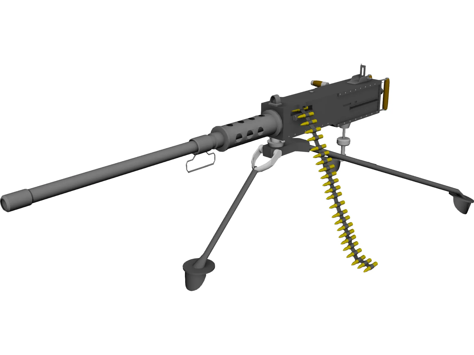 Browning 50 caliber 3D Model main preview