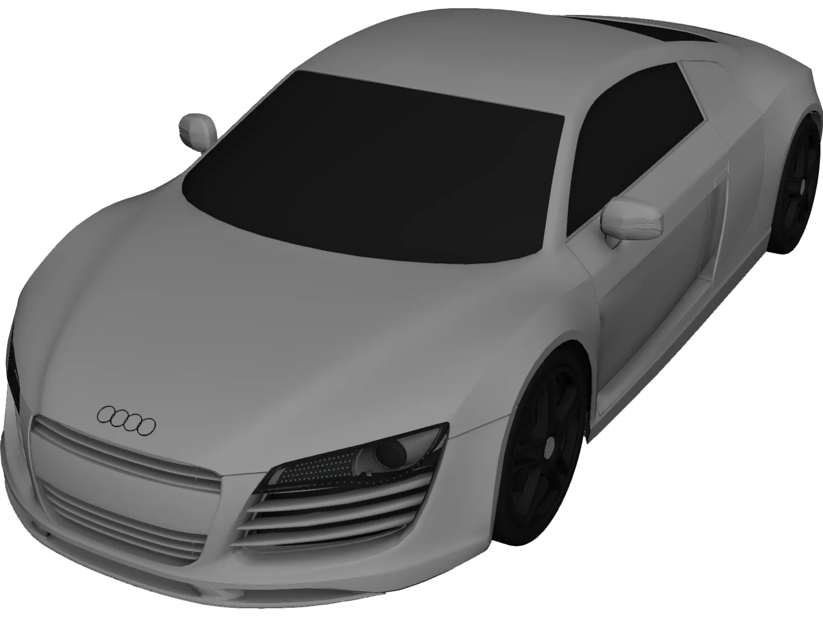Audi R8 3D Model main preview