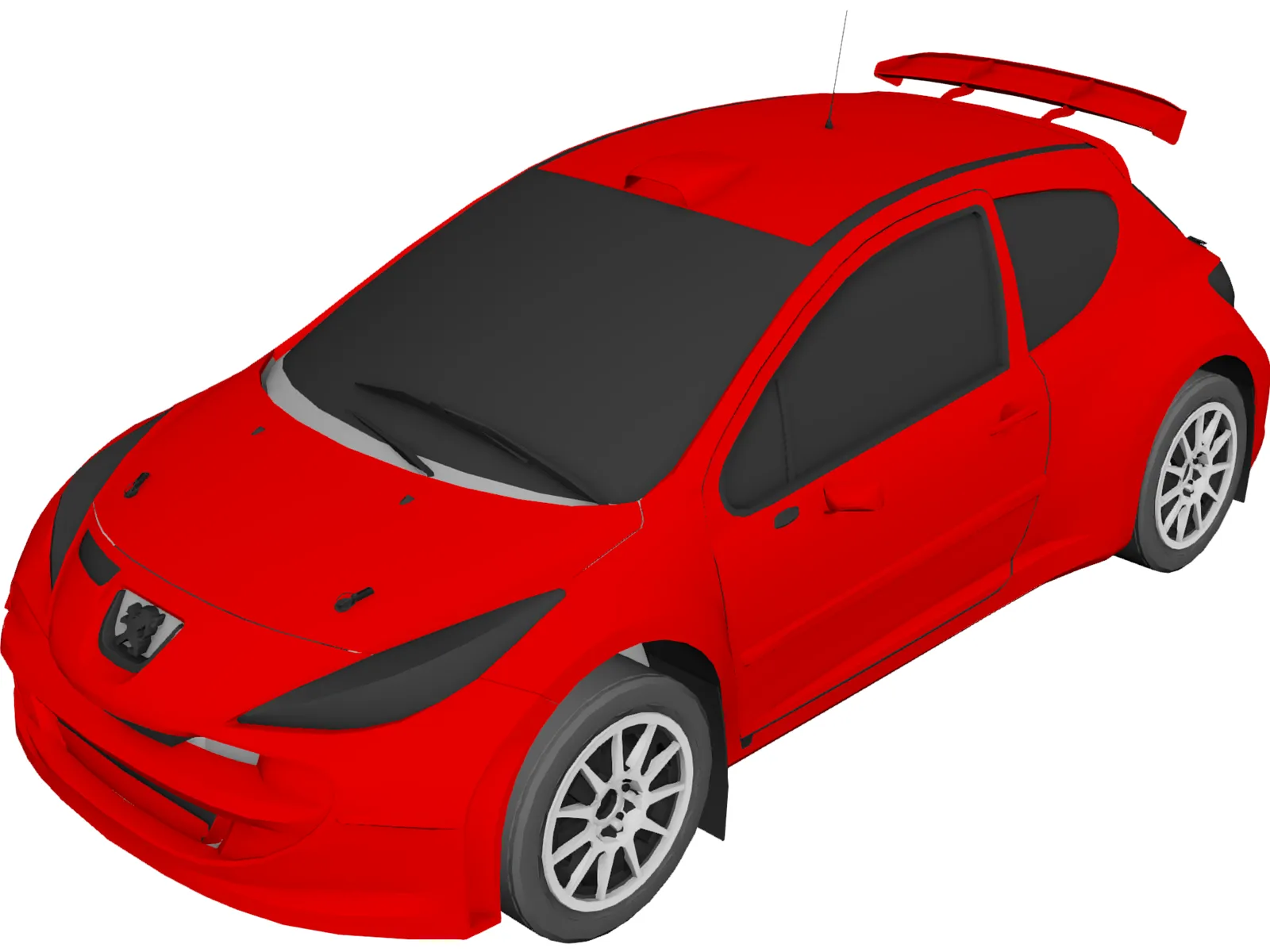 Peugeot 207 3D Model main preview