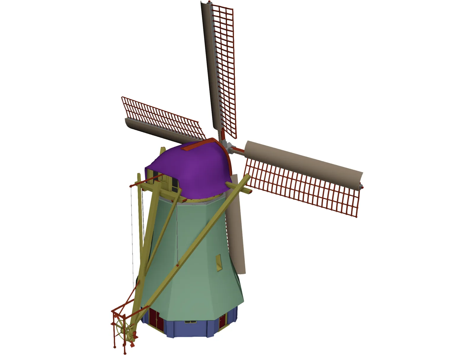Windmill 3D Model main preview