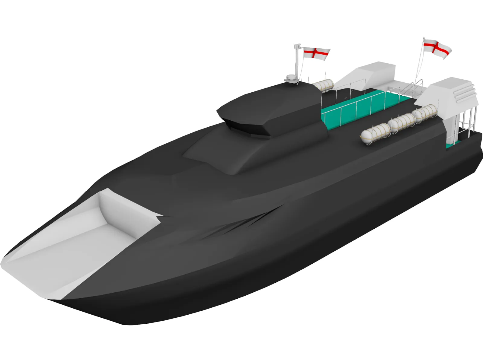 Catamaran 3D Model main preview