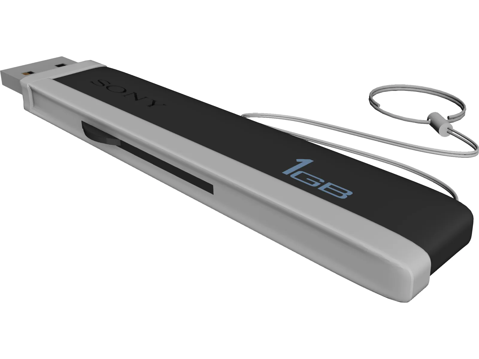 Sony Pen Drive 1Gb 3D Model main preview