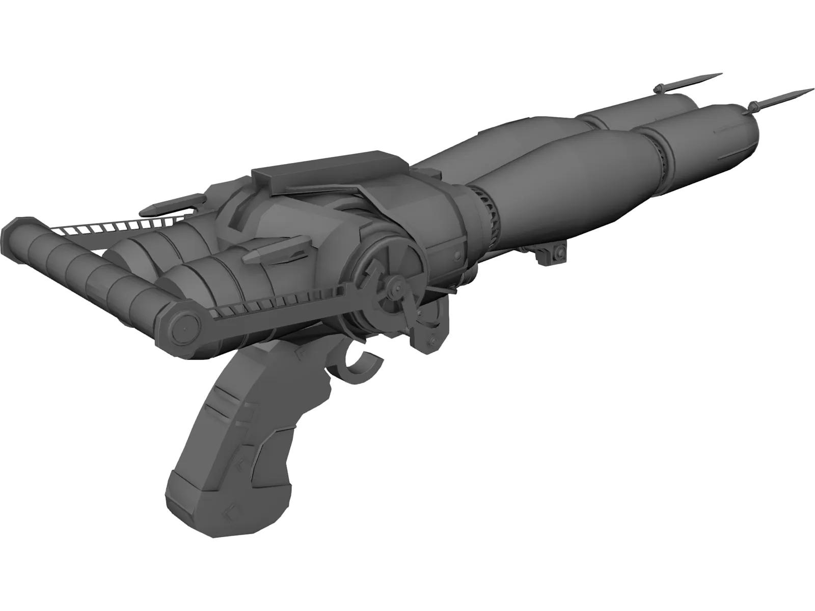 Caster Gun 3D Model main preview
