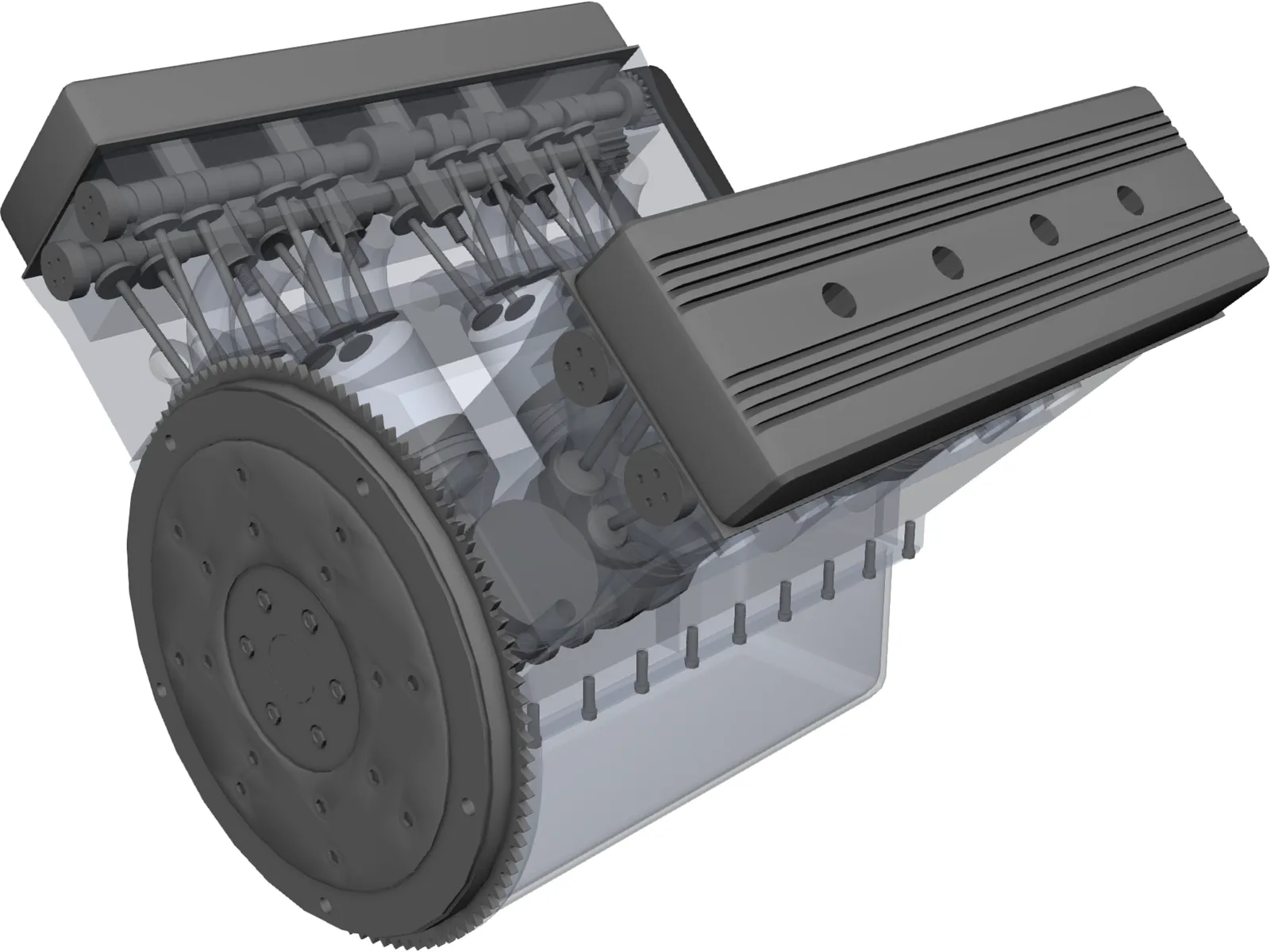 Ferrari 288 GTO Engine 3D Model main preview