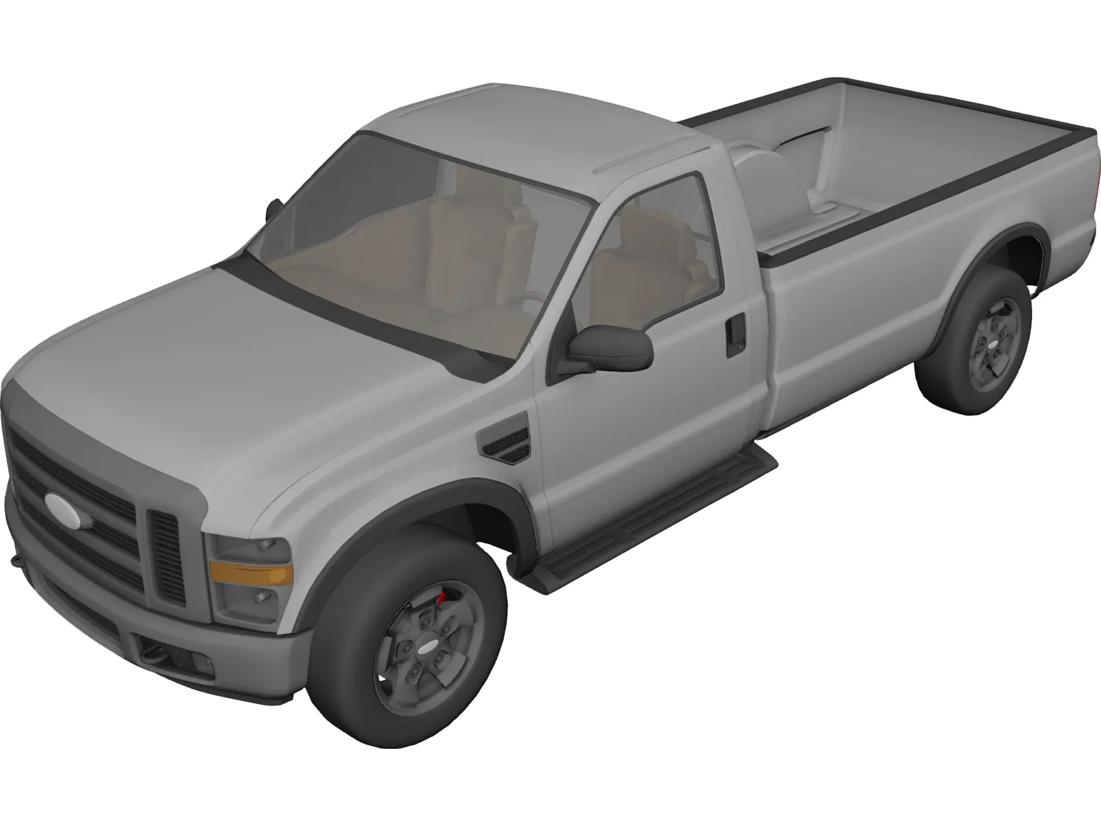 Ford F-250 Regular Cab (2009) 3D Model main preview