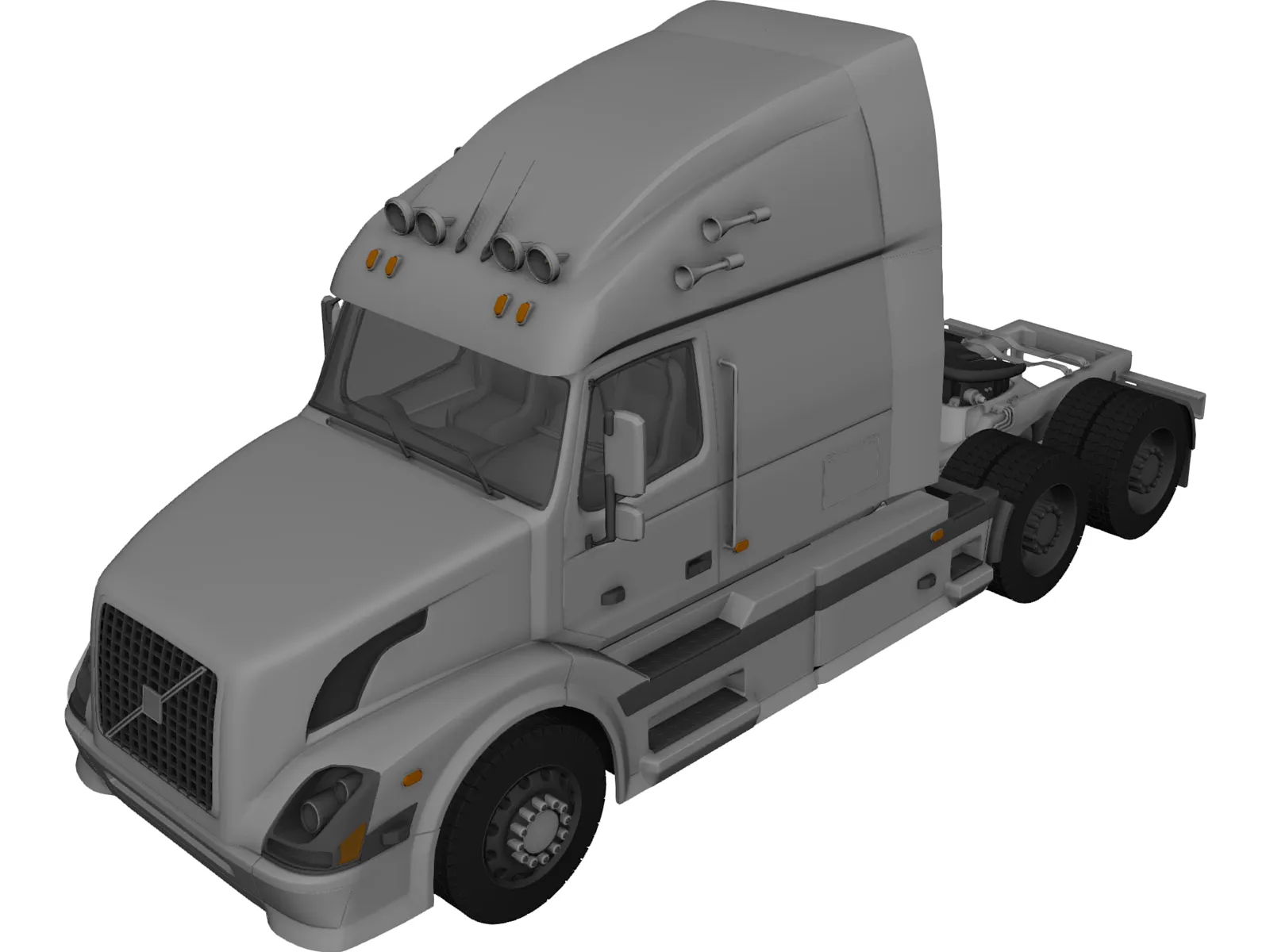 Volvo VNL-670 (2008) 3D Model main preview