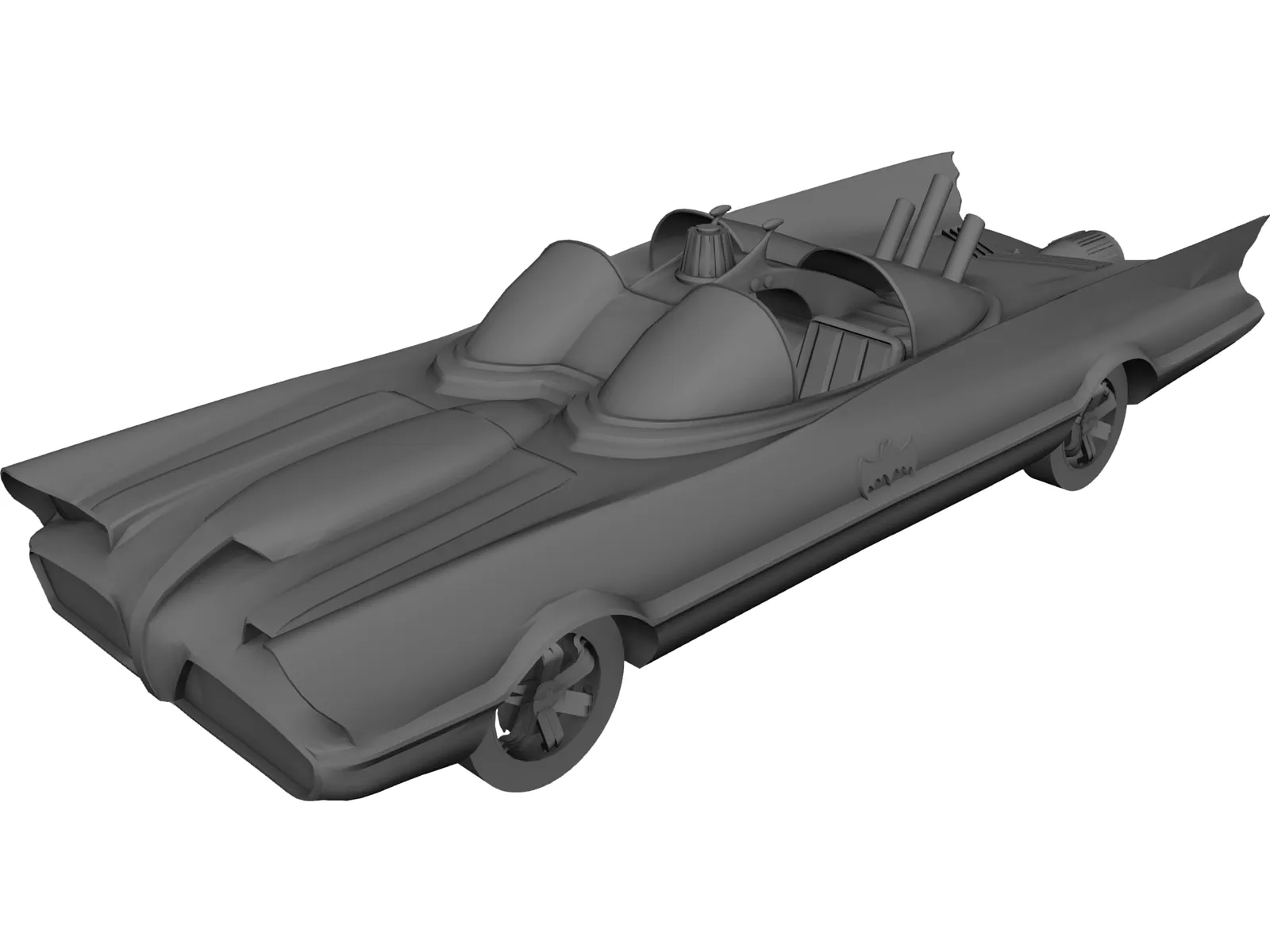 Batmobile (Circa 1966) 3D Model main preview