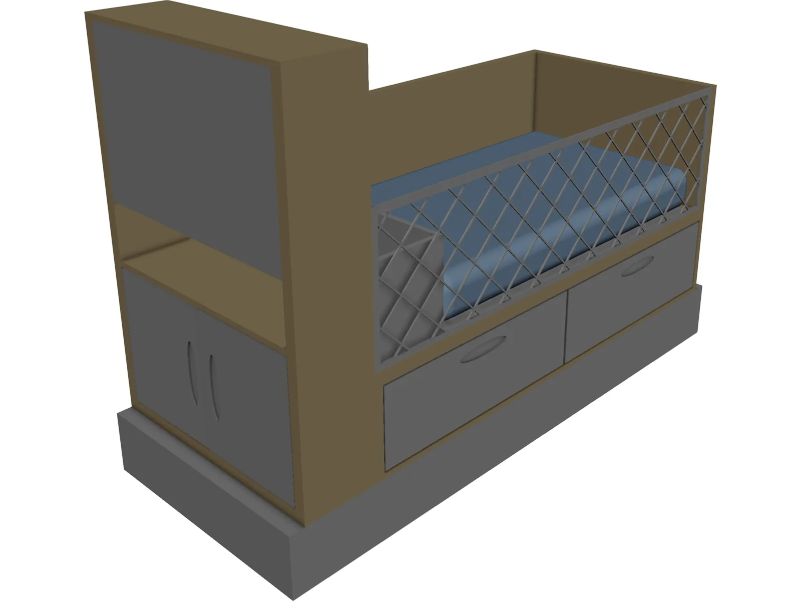 Baby Bed 3D Model main preview