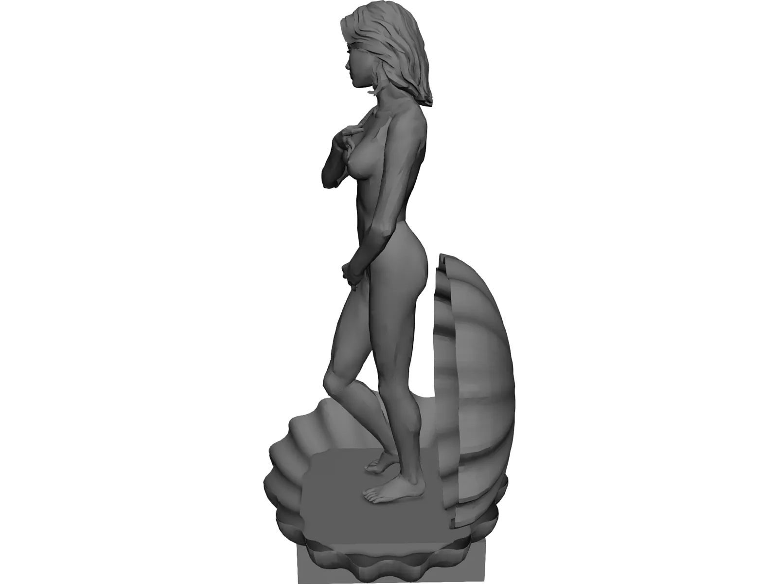 Aphrodite in Shell 3D Model main preview