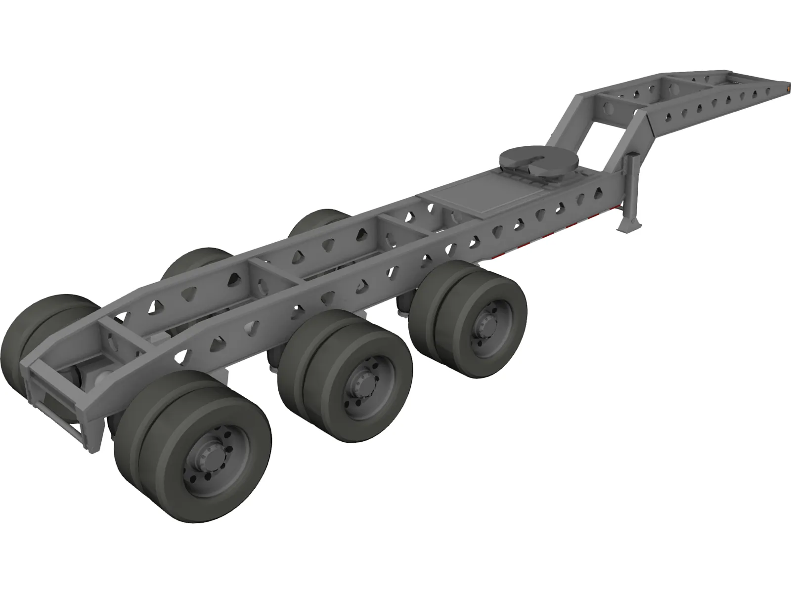 Trailer 4 Axle 3D Model main preview