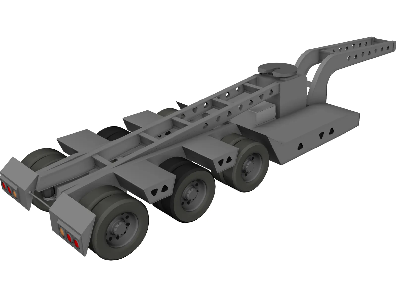 Trailer 5 Axle 3D Model main preview