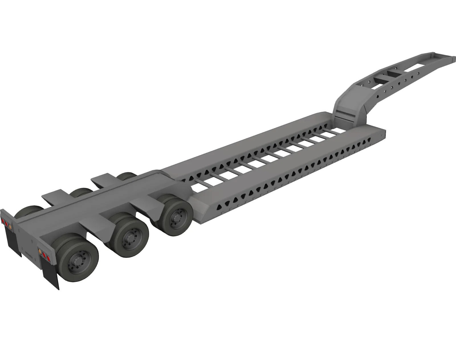 Trailer 6 Axle 3D Model main preview