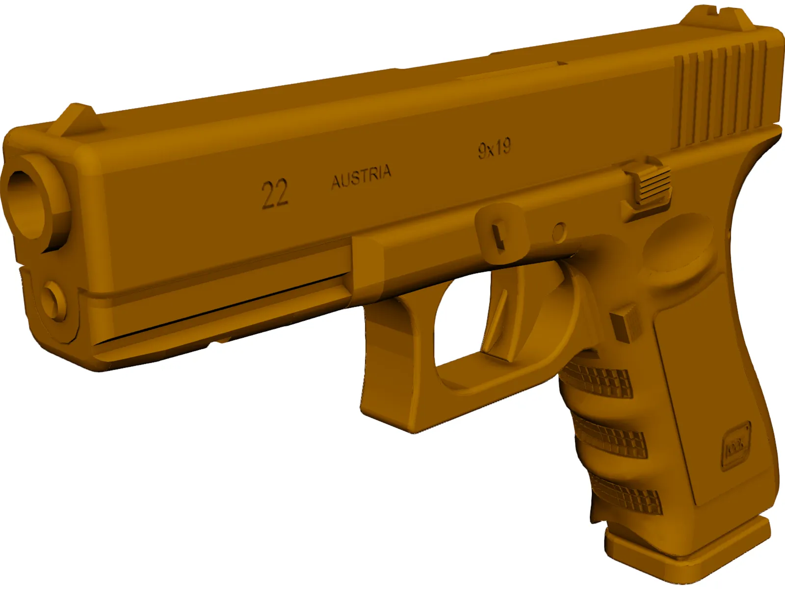 Glock 22 3D Model main preview