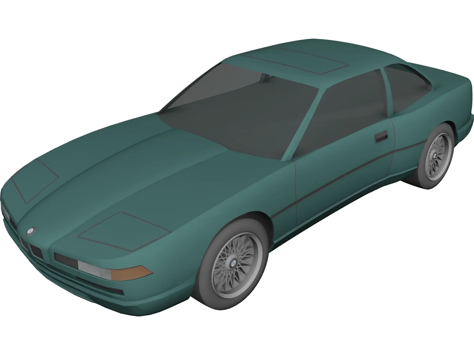 BMW 850i 3D Model main preview