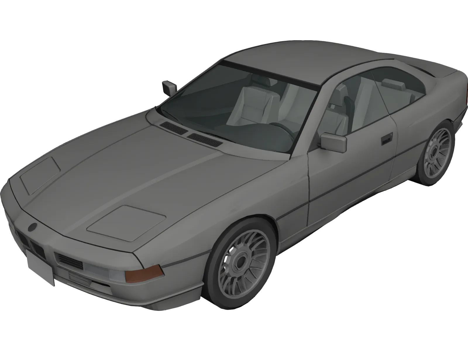 BMW 850i 3D Model main preview