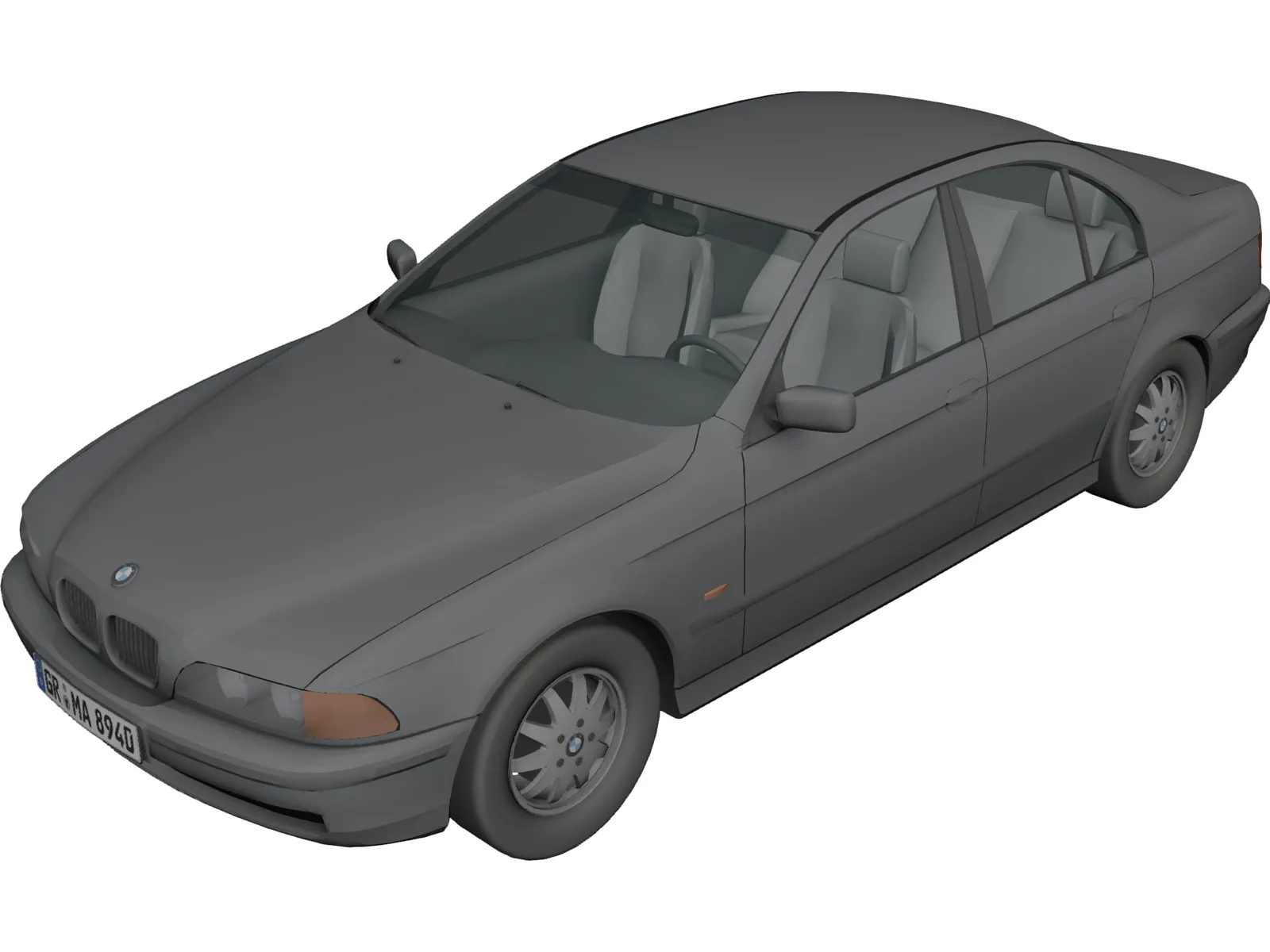BMW 540i 3D Model main preview