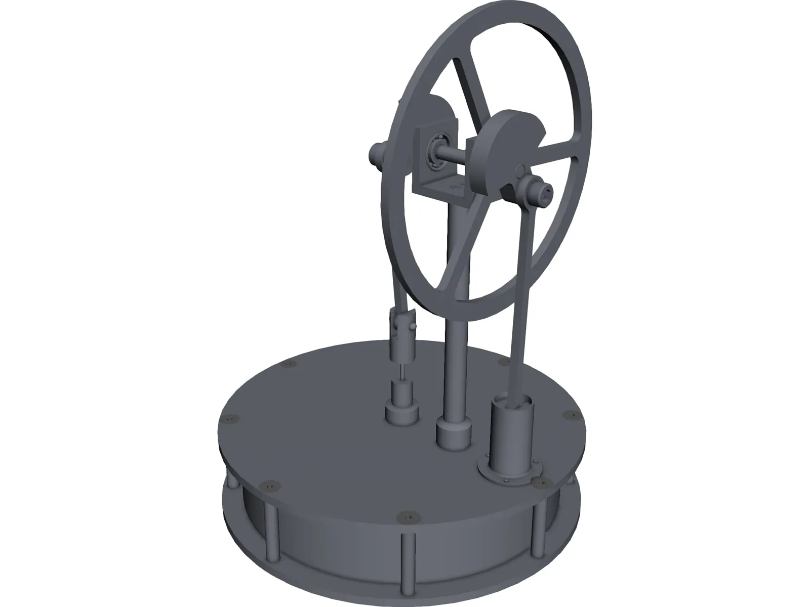 Stirling Engine 3D Model main preview