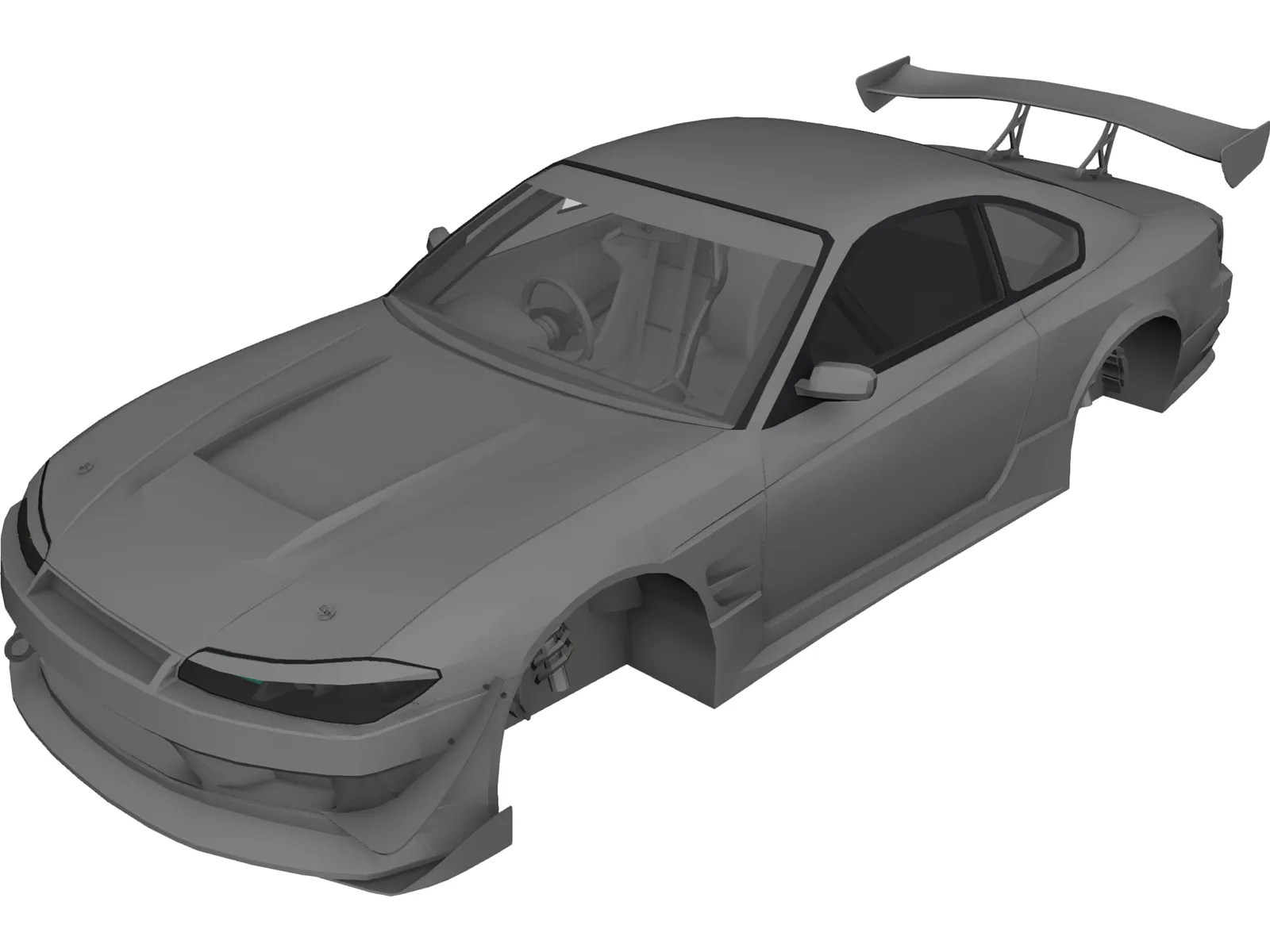 Nissan S15 Silvia Body 3D Model main preview
