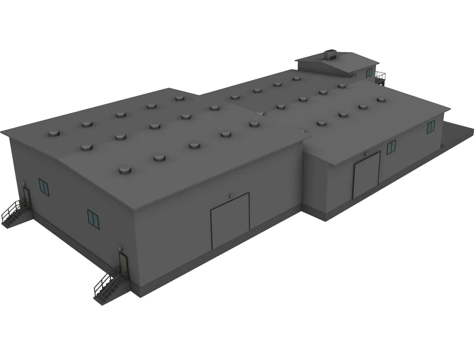 Oil Factory 3D Model main preview