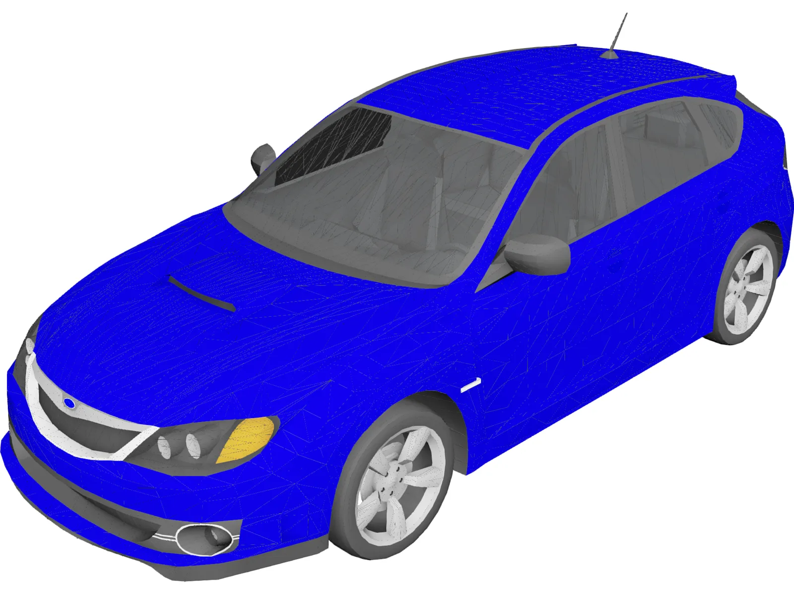 Subaru Impreza WRX STi 3D Model main preview