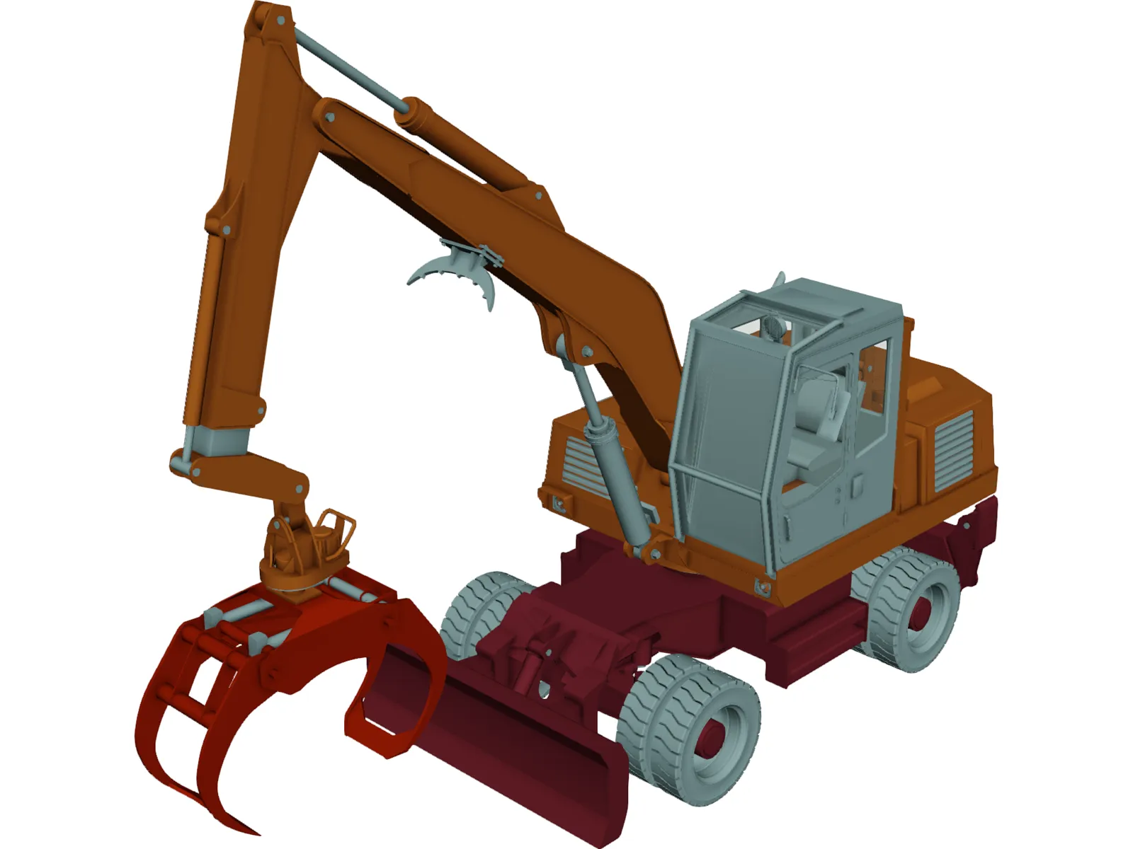 Minelli cm190 Excavator 3D Model main preview