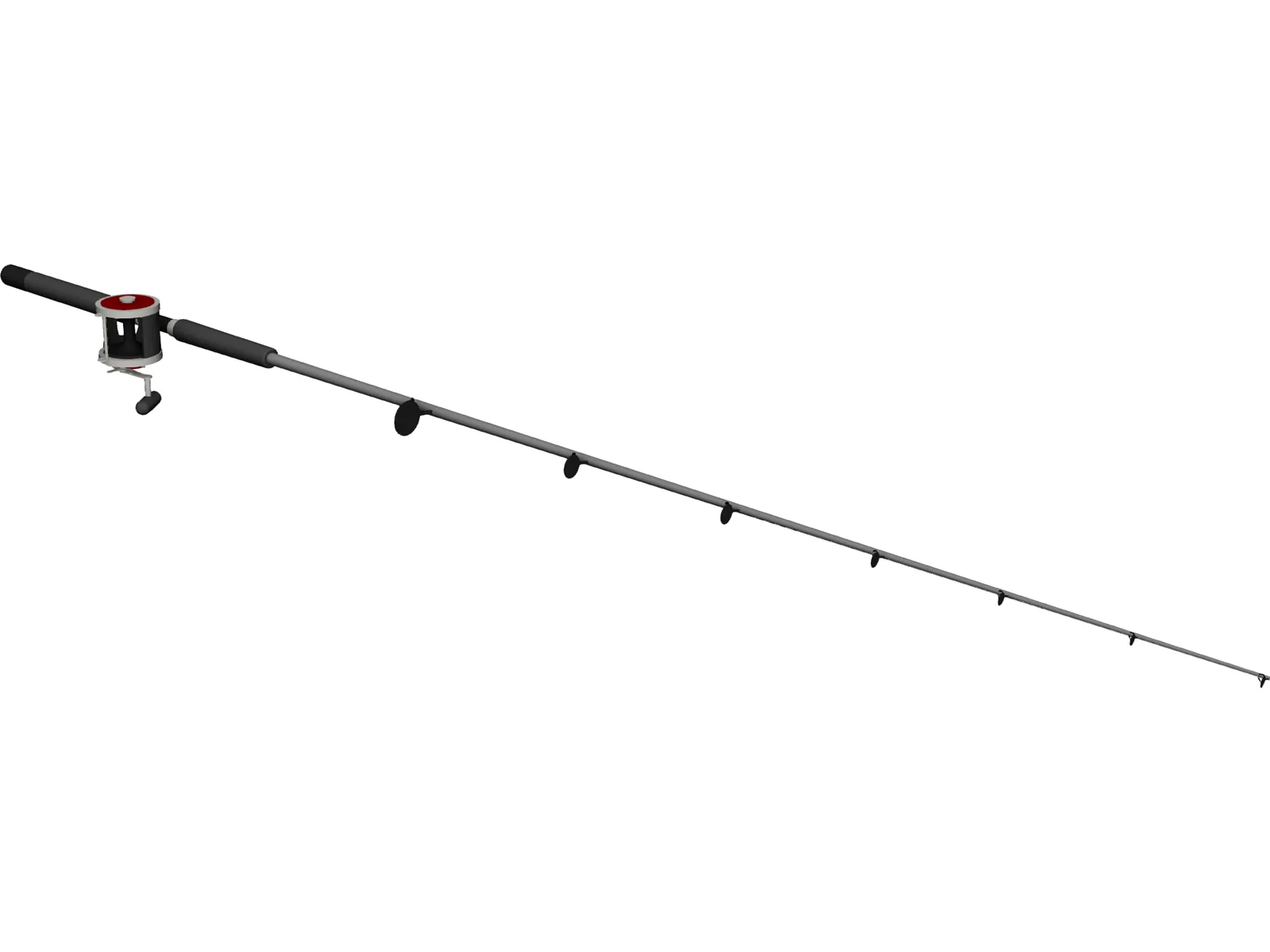 Penn Deep Sea Fishing Rod Reel Combo 3D Model main preview