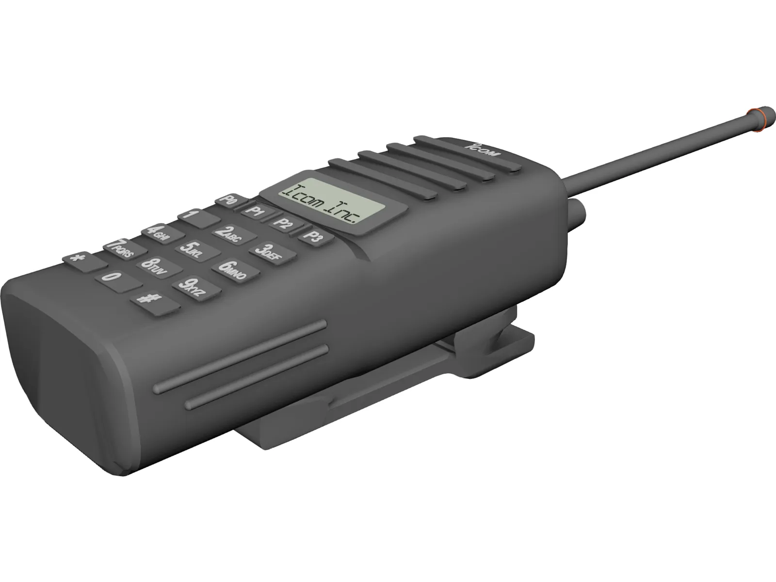ICOM Handheld Radio Model F43 3D Model main preview