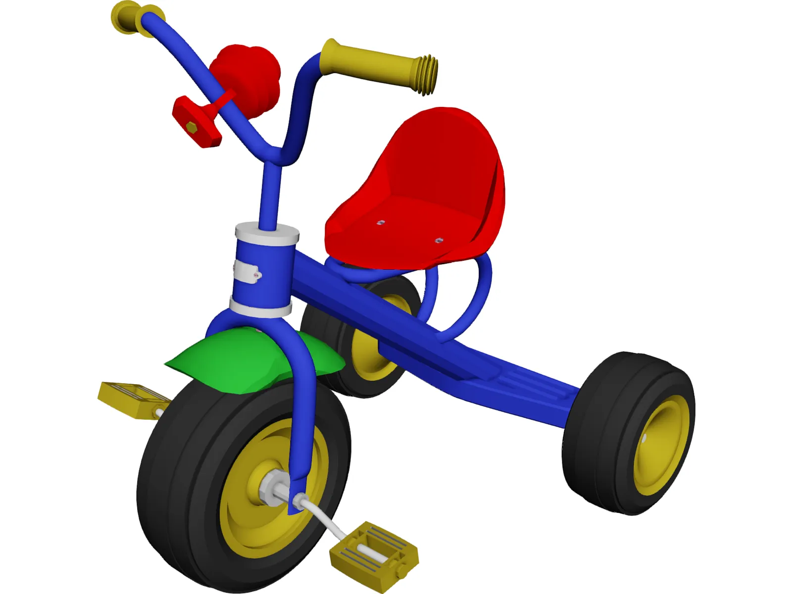 Tricycle 3D Model main preview