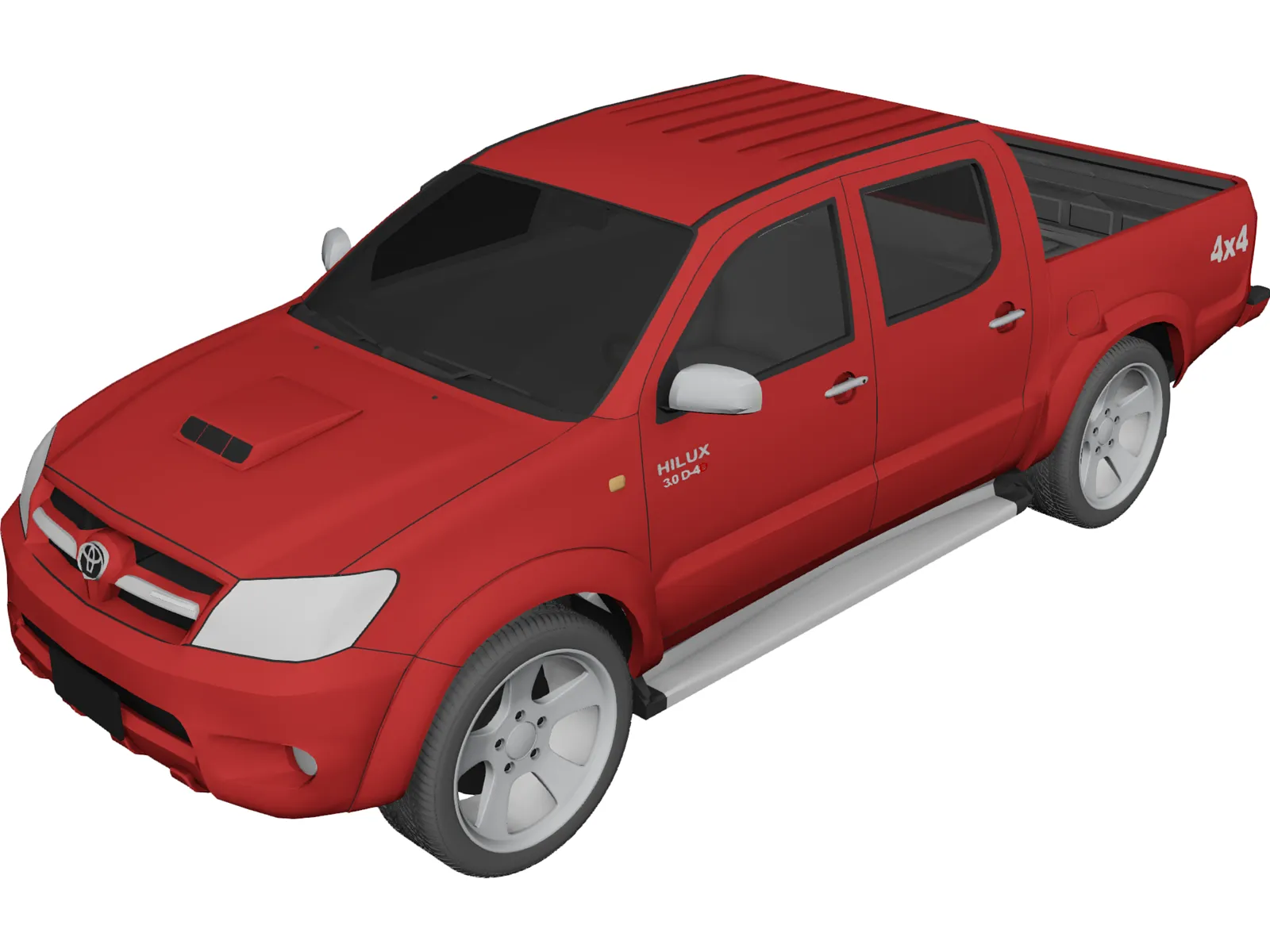 Toyota Hilux Crew Cab 3D Model main preview