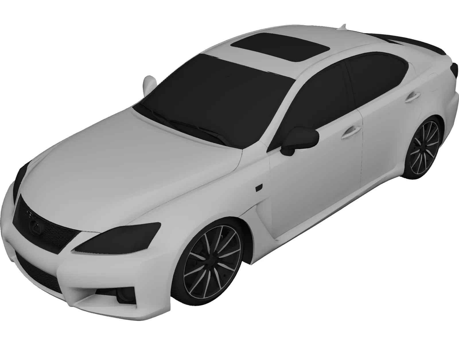 Lexus IS-F (2009) 3D Model main preview