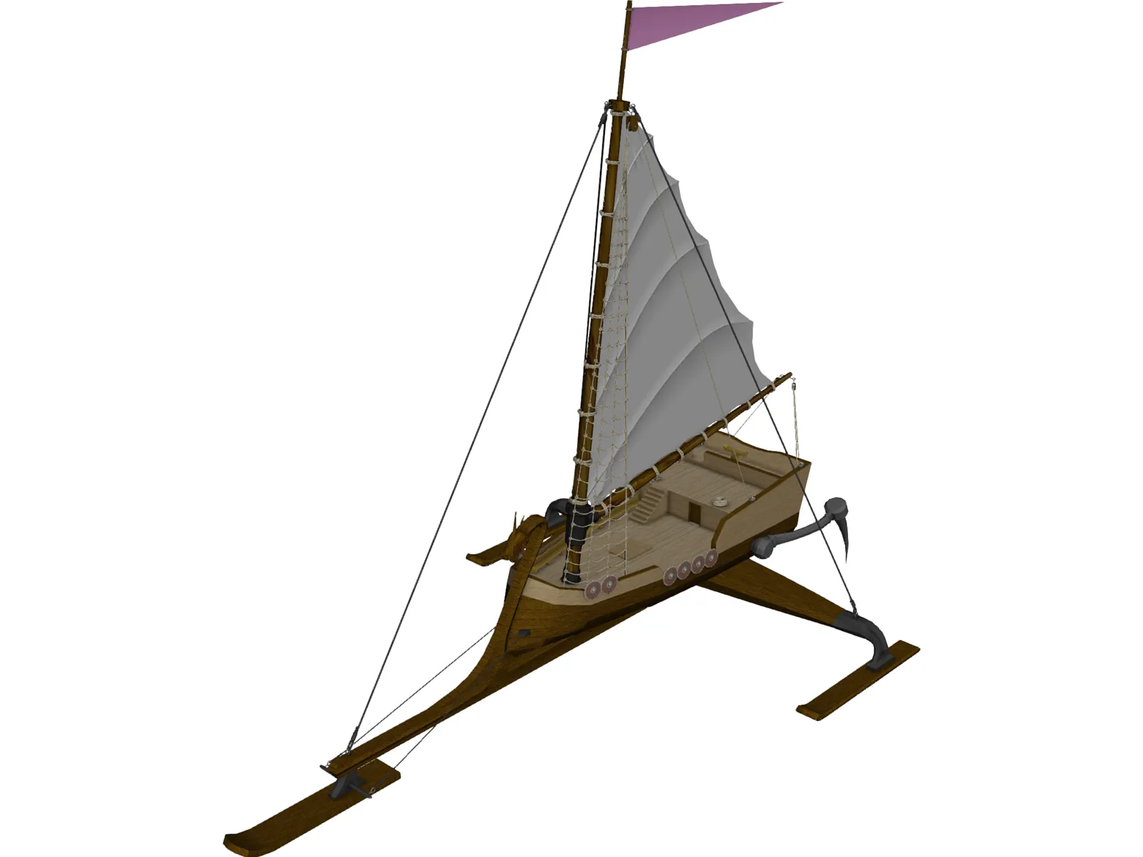 Boat 3D Model main preview