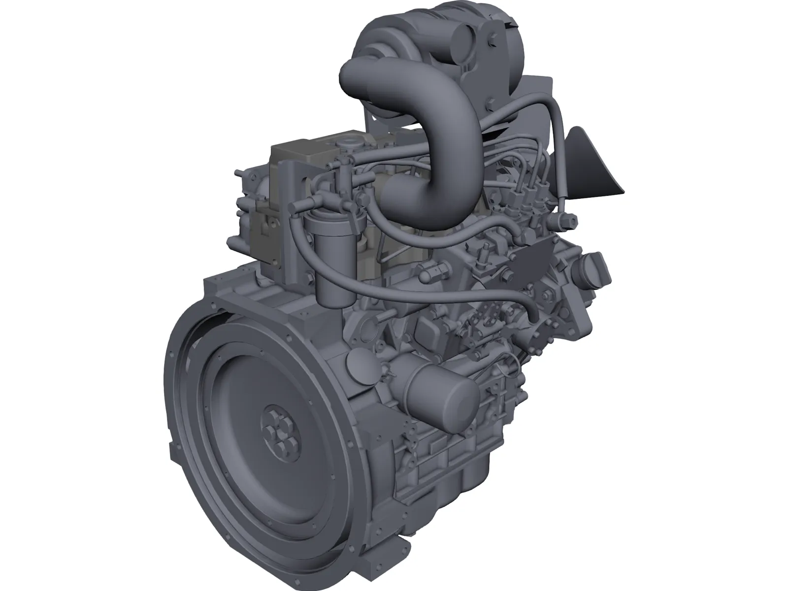 Isuzu 3CA1GZG01 Engine 3D Model main preview