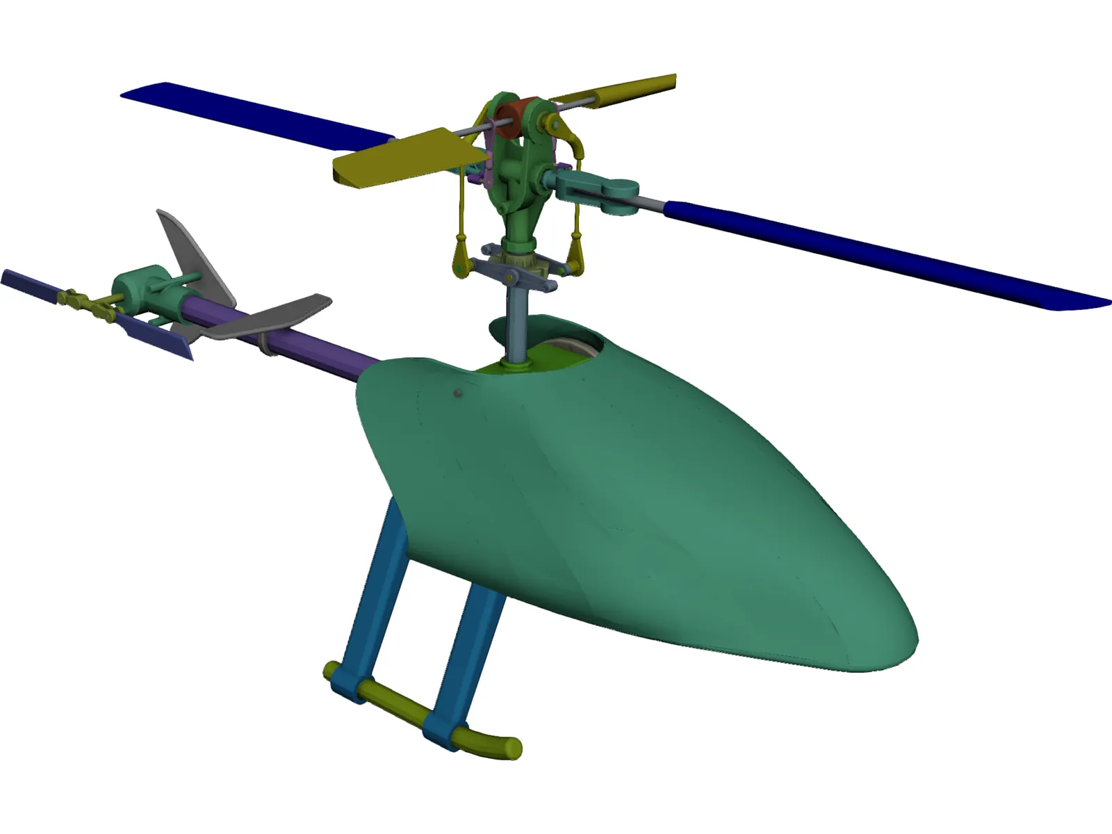 RC Helicopter 3D Model main preview