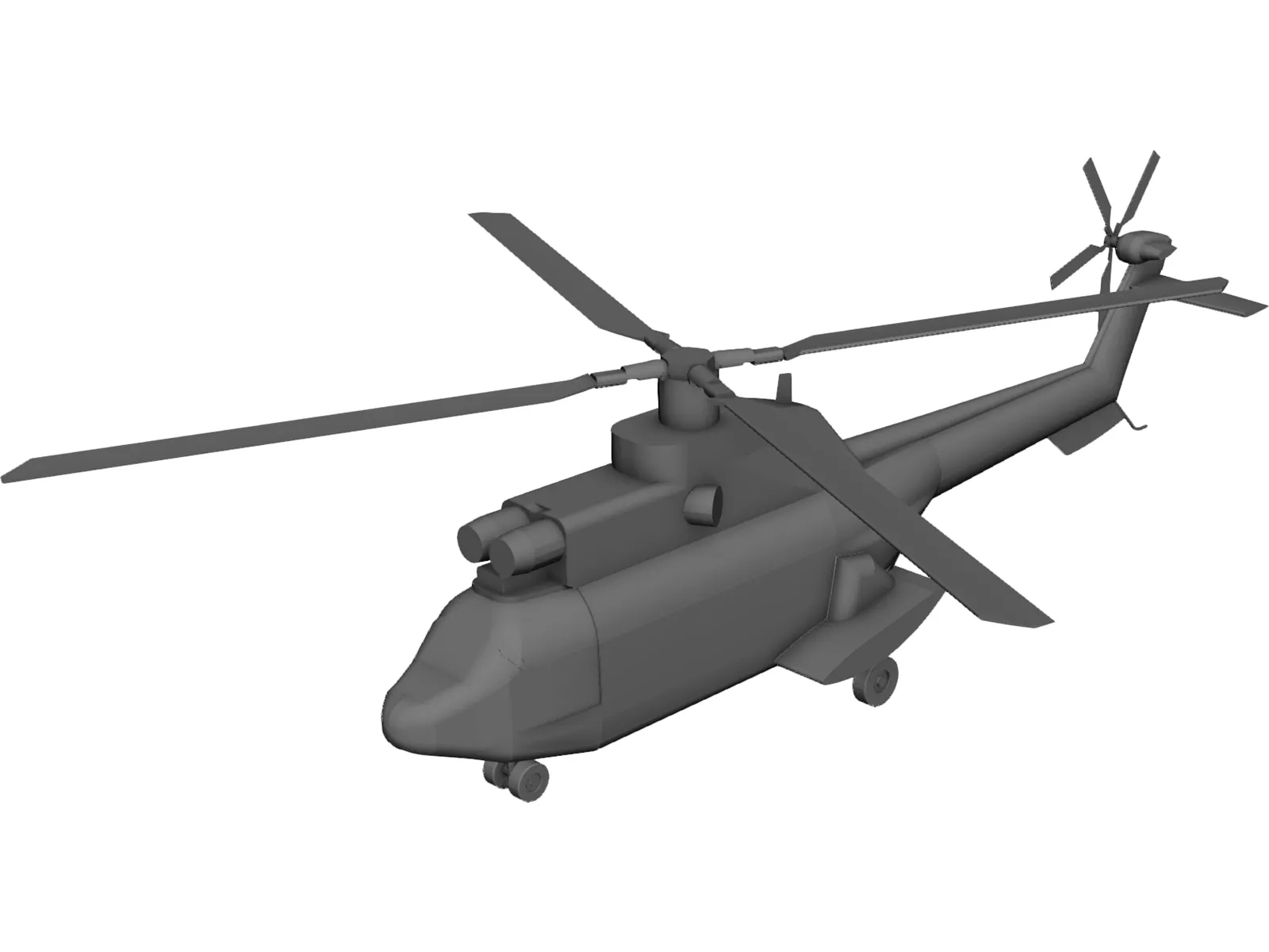 Eurocopter AS-332 Super Puma 3D Model main preview