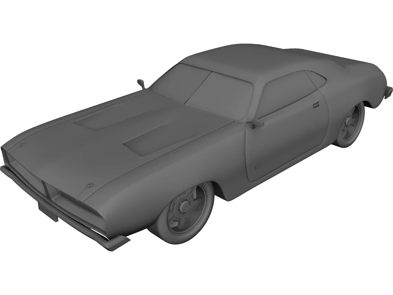 Dodge Charger RT (1969) 3D Model main preview