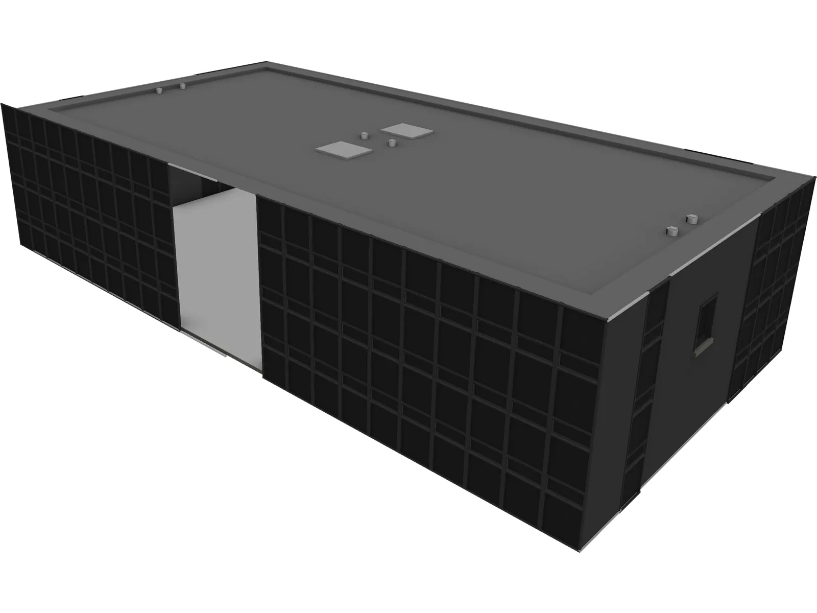 Hangar Avions 3D Model main preview