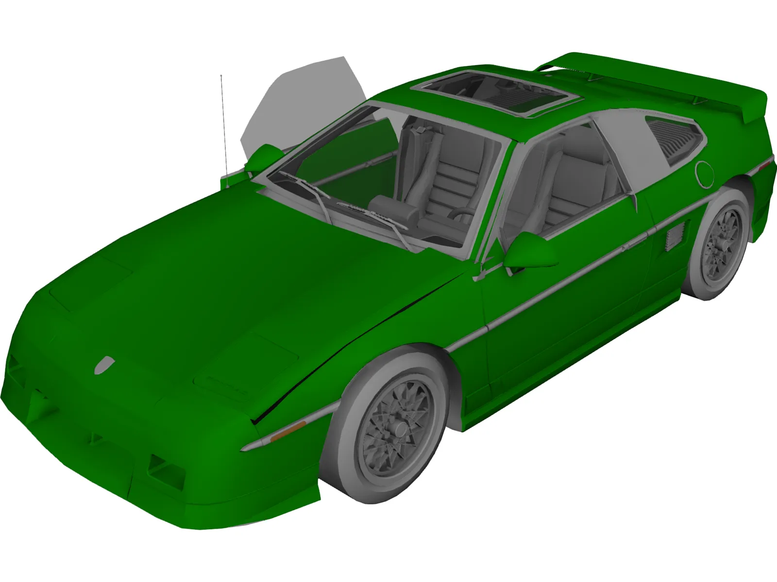 Pontiac Fiero GT (1987) 3D Model main preview