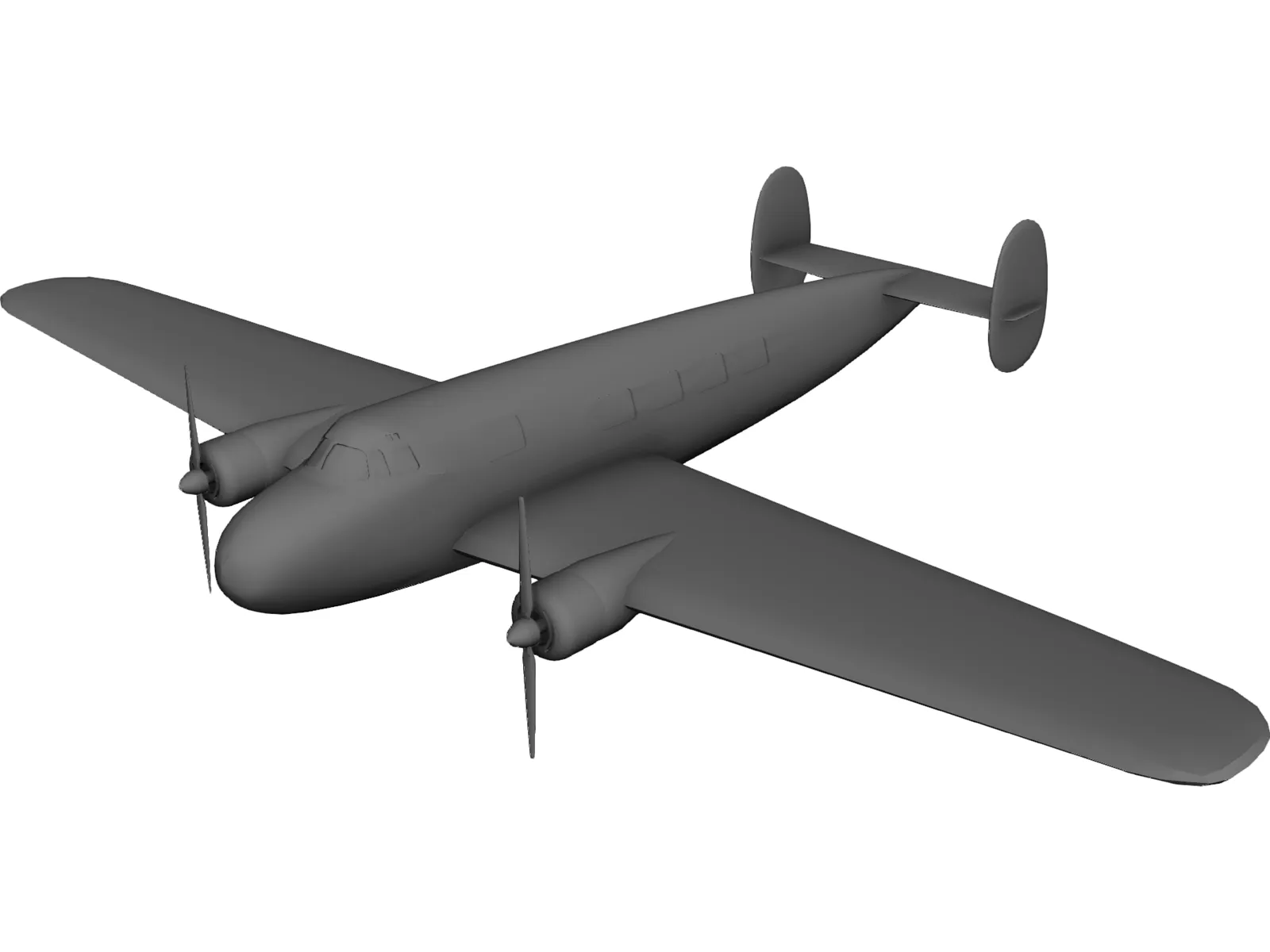 Lockheed L-10 Electra 3D Model main preview