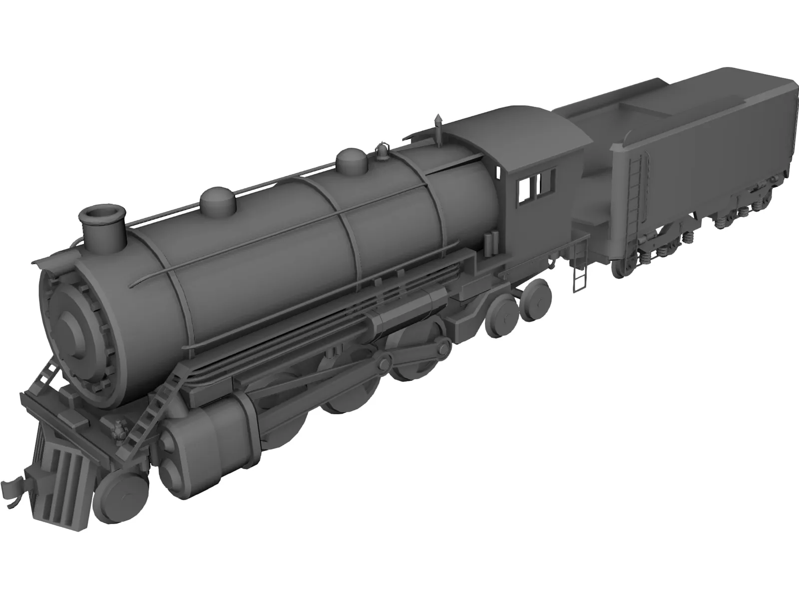 Train Locomotive 3D Model main preview