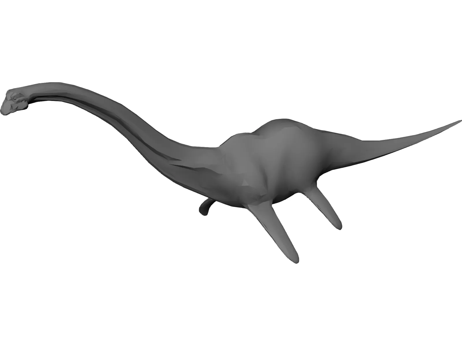 Nessie Dinosaur 3D Model main preview